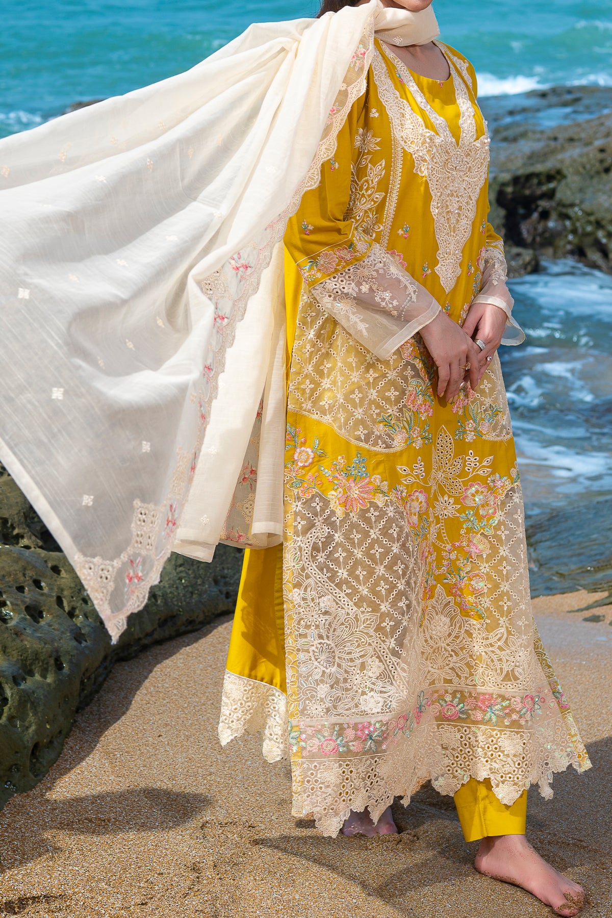WOMEN'S-3 PIECE EMBROIDERY COTTON | CTN-479