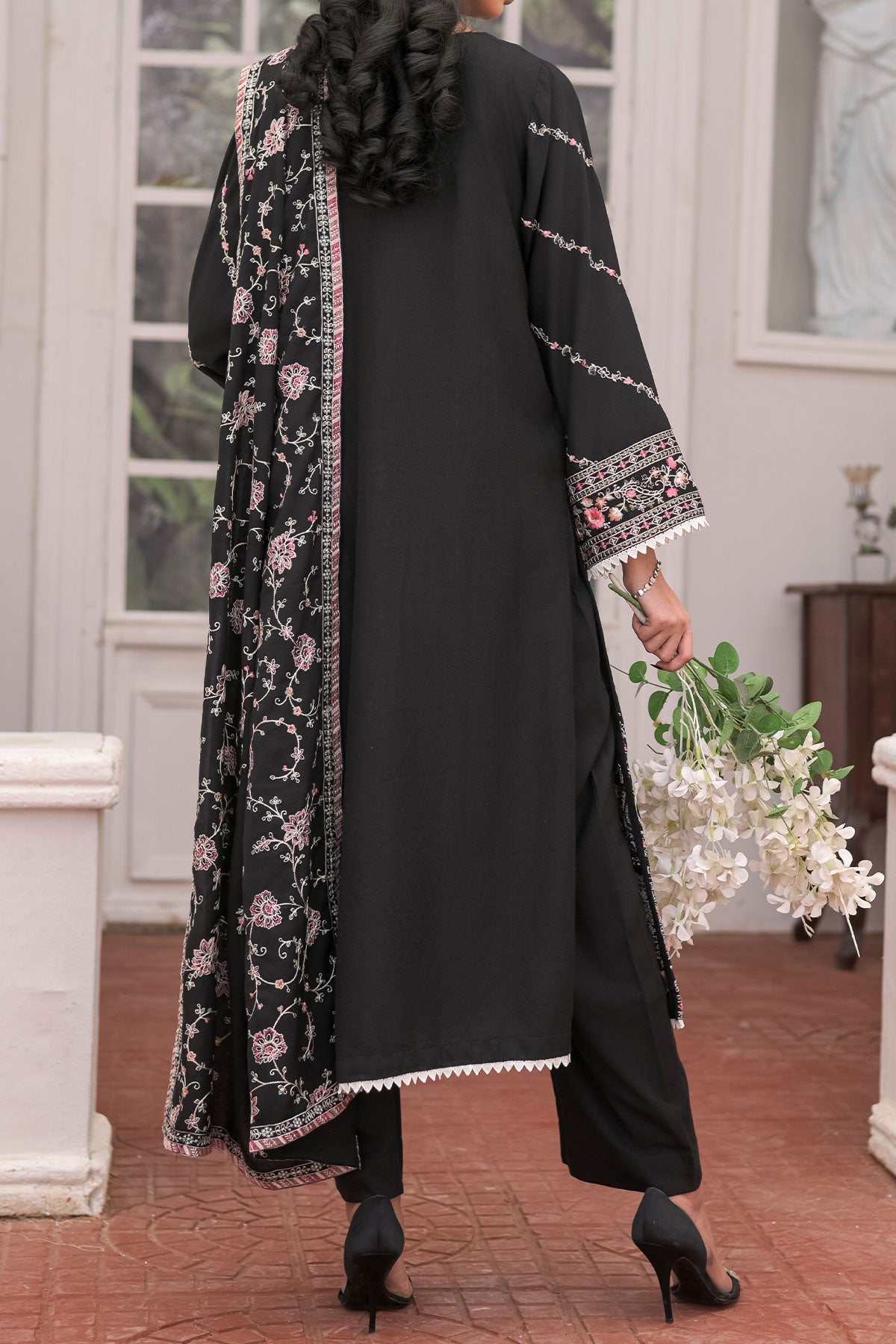 WOMEN'S-3 PIECE EMBROIDERY DHANAK| DH-20
