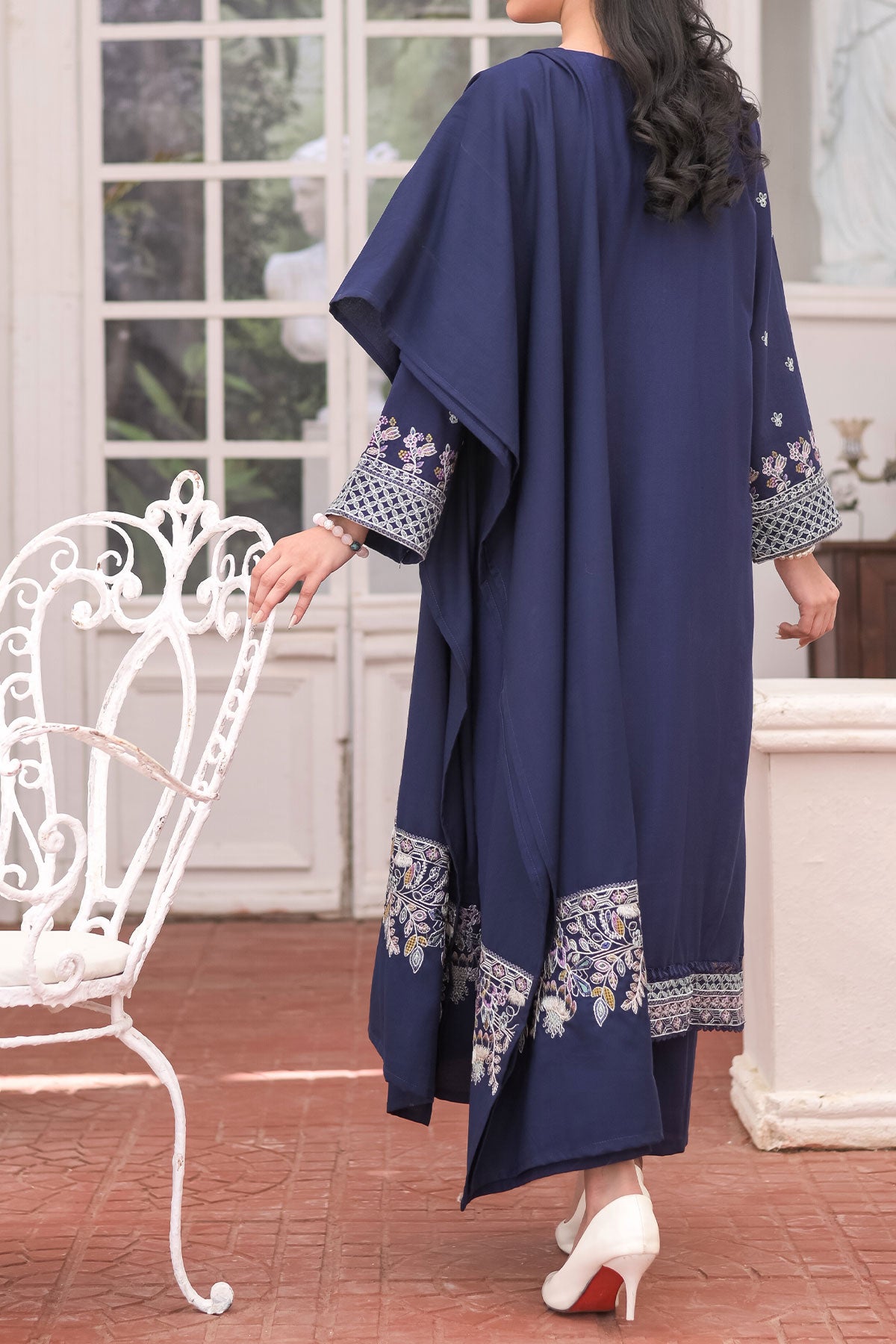 WOMEN'S-3 PIECE EMBROIDERY DHANAK| DH-31