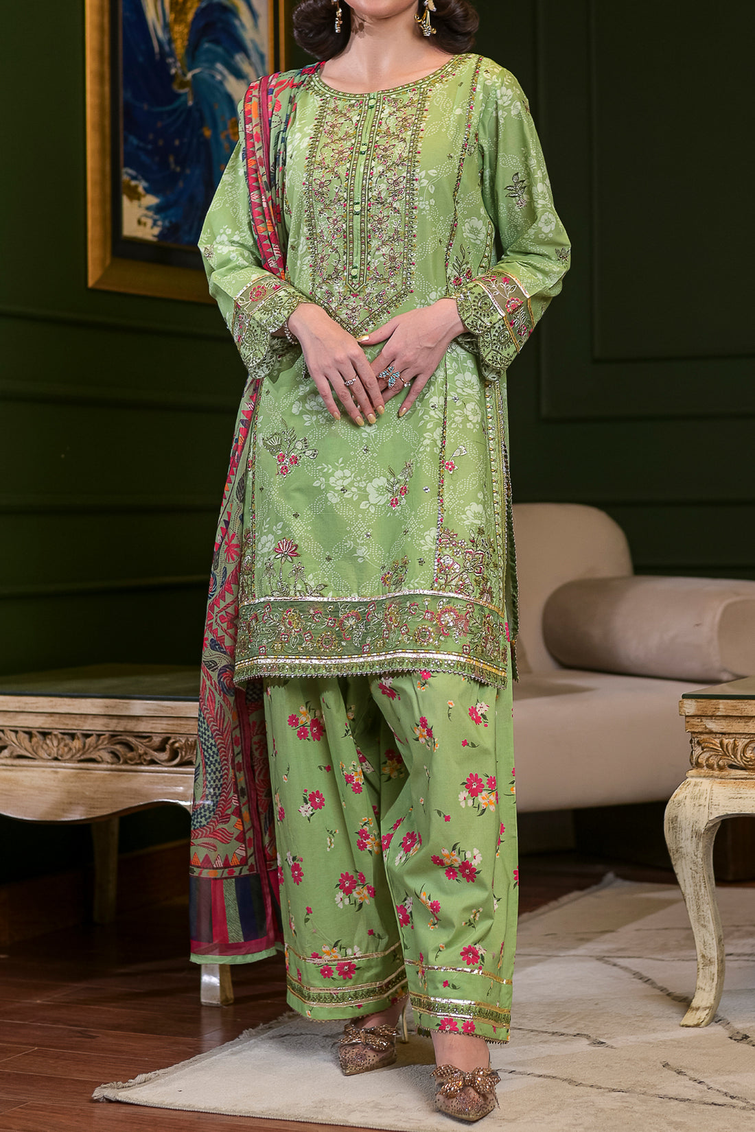 3 PIECE DIGTAL PRINT  LAWN | DPC-454
