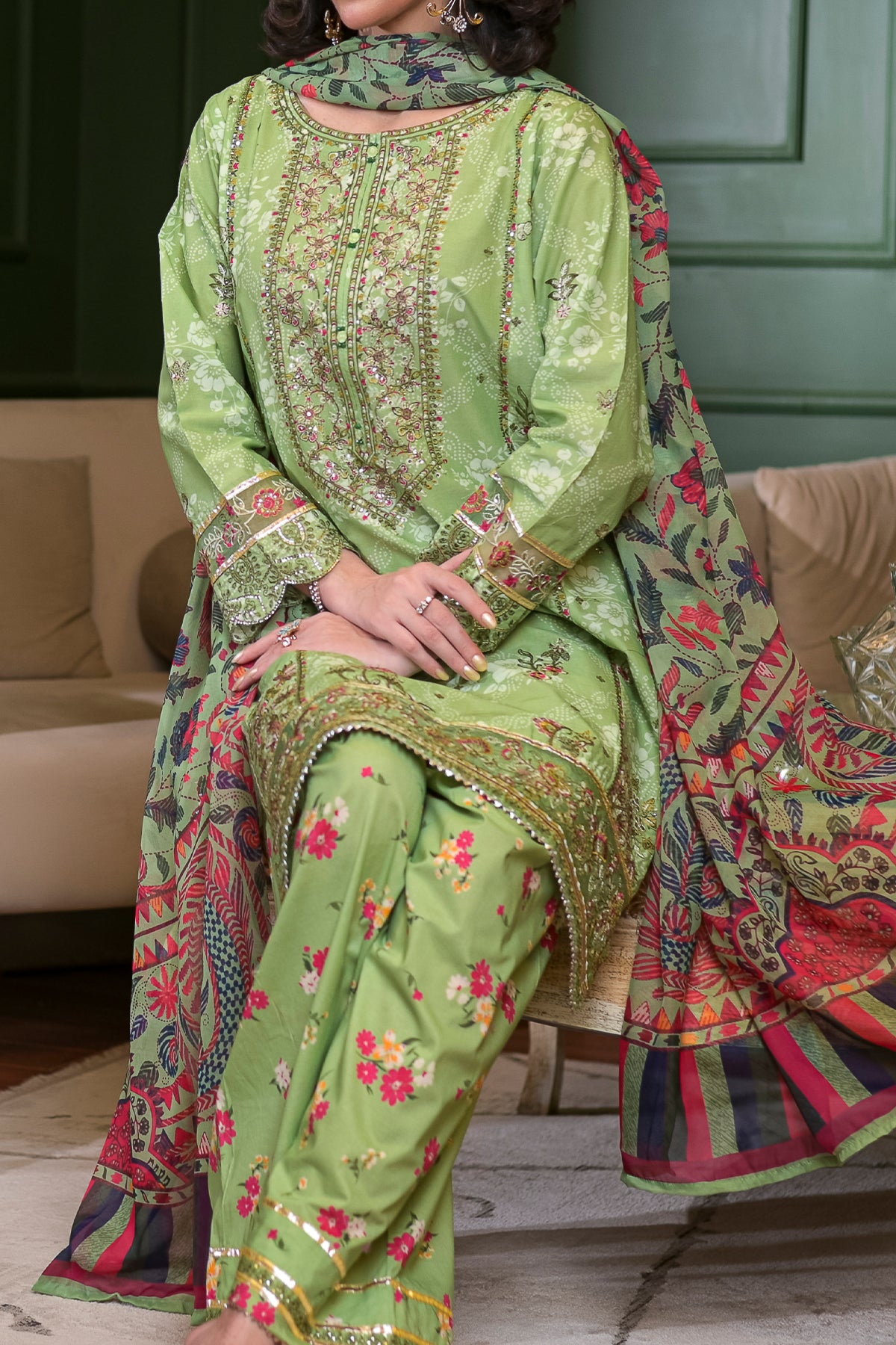 3 PIECE DIGTAL PRINT  LAWN | DPC-454