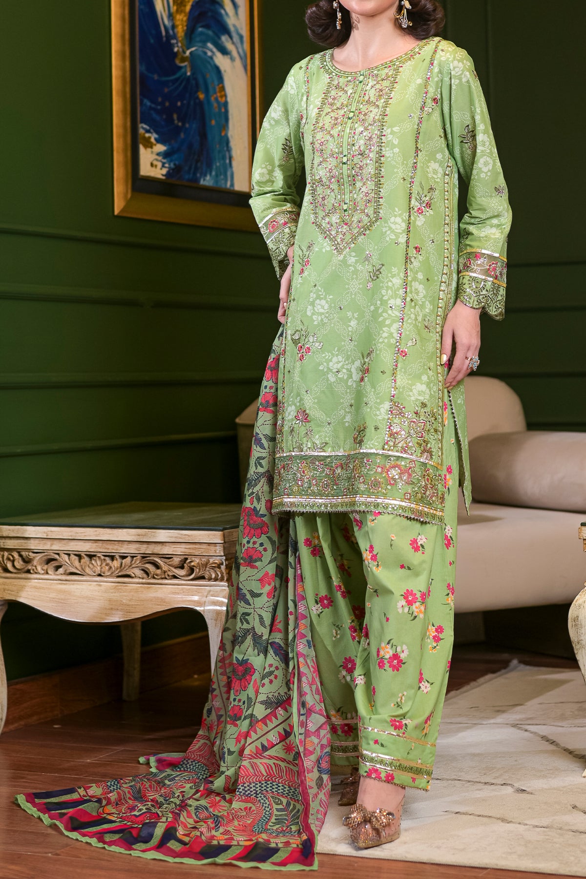 3 PIECE DIGTAL PRINT  LAWN | DPC-454