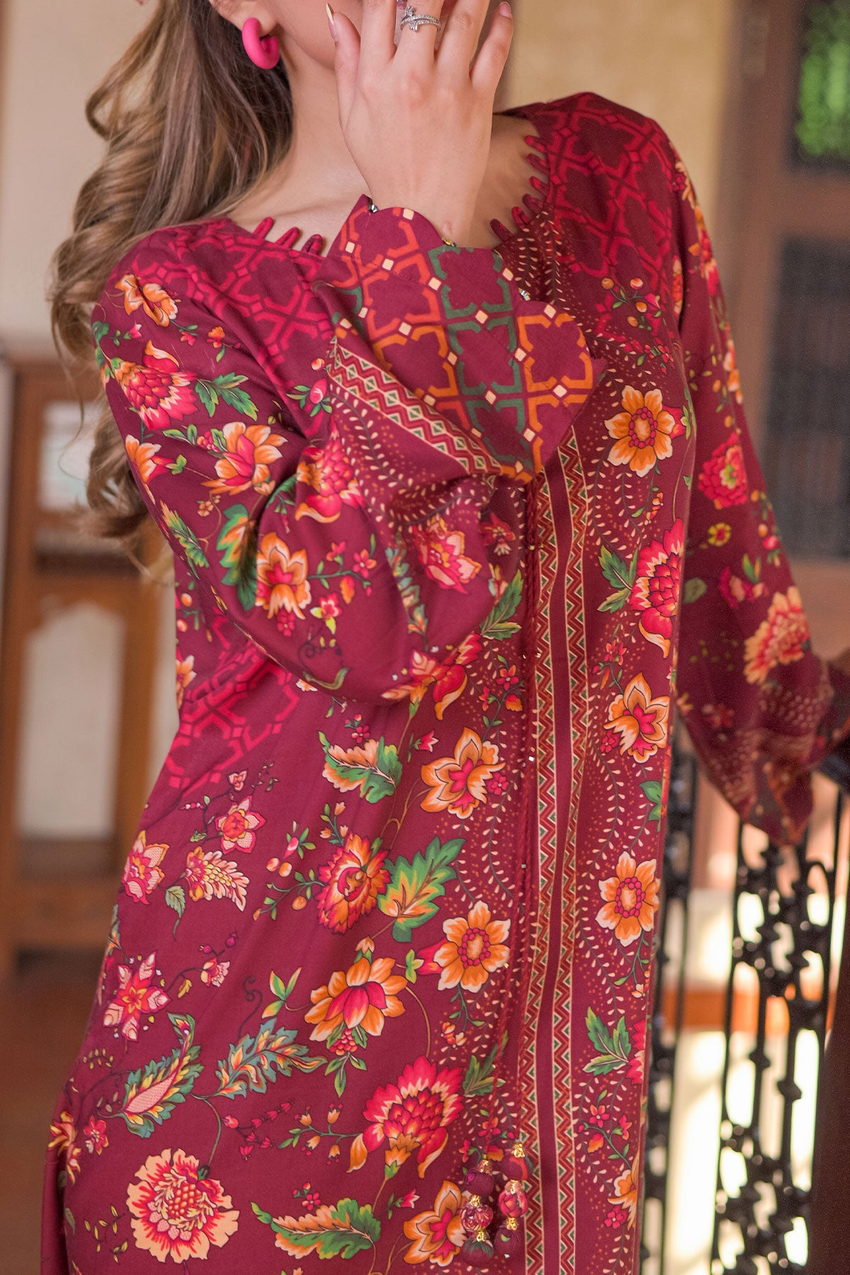 1PIECE DIGITAL PRINT LINEN KURTA  |  DPLK-121
