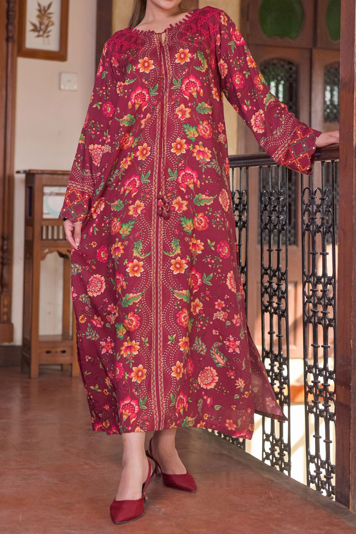 1PIECE DIGITAL PRINT LINEN KURTA  |  DPLK-121