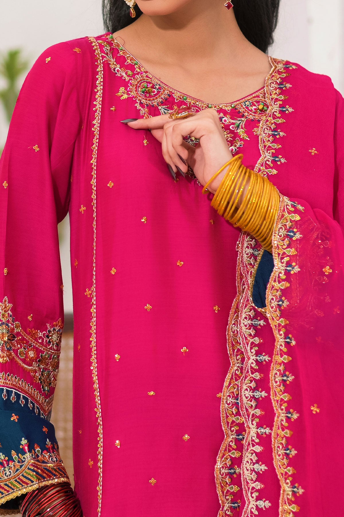 WOMEN'S-3 PIECE EMBROIDERY VISCOSE | VS-603