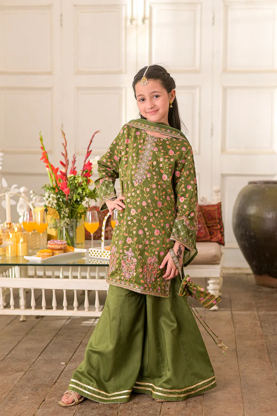 3 PIECE KIDS LUXURY PRET | CH-DPV227