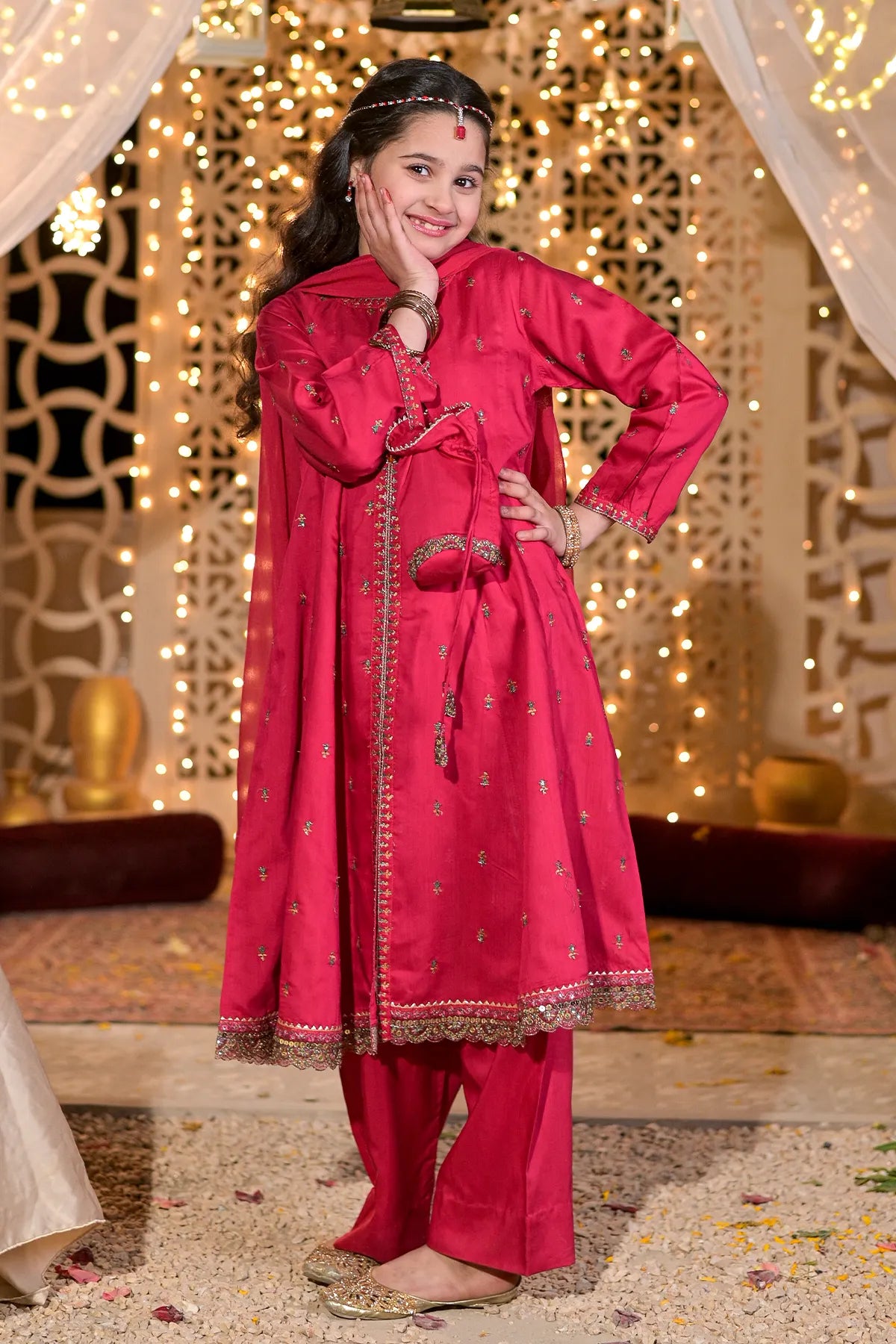 3 PIECE KIDS LUXURY PRET | CH-VS590
