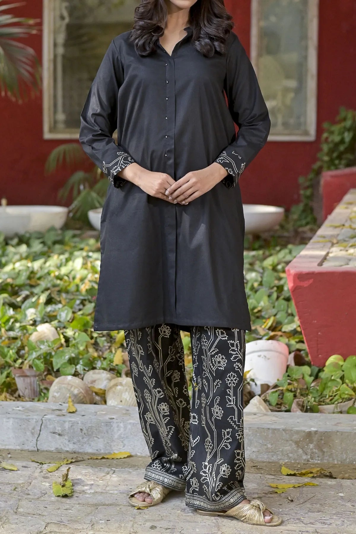WOMEN'S-2 PIECE EMBROIDERY COTTON | CTN-442