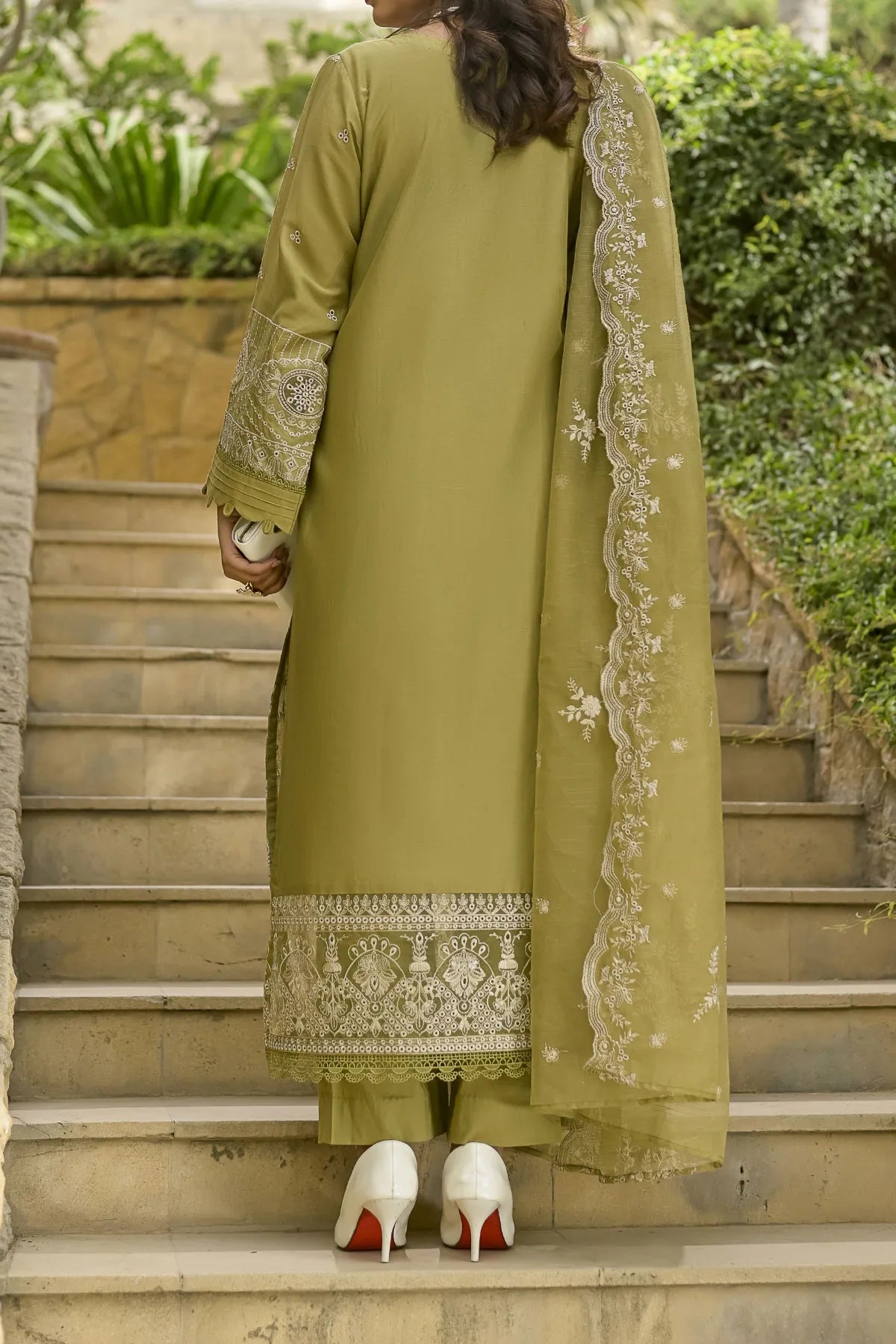 WOMEN'S-3 PIECE EMBROIDERY COTTON | CTN-450