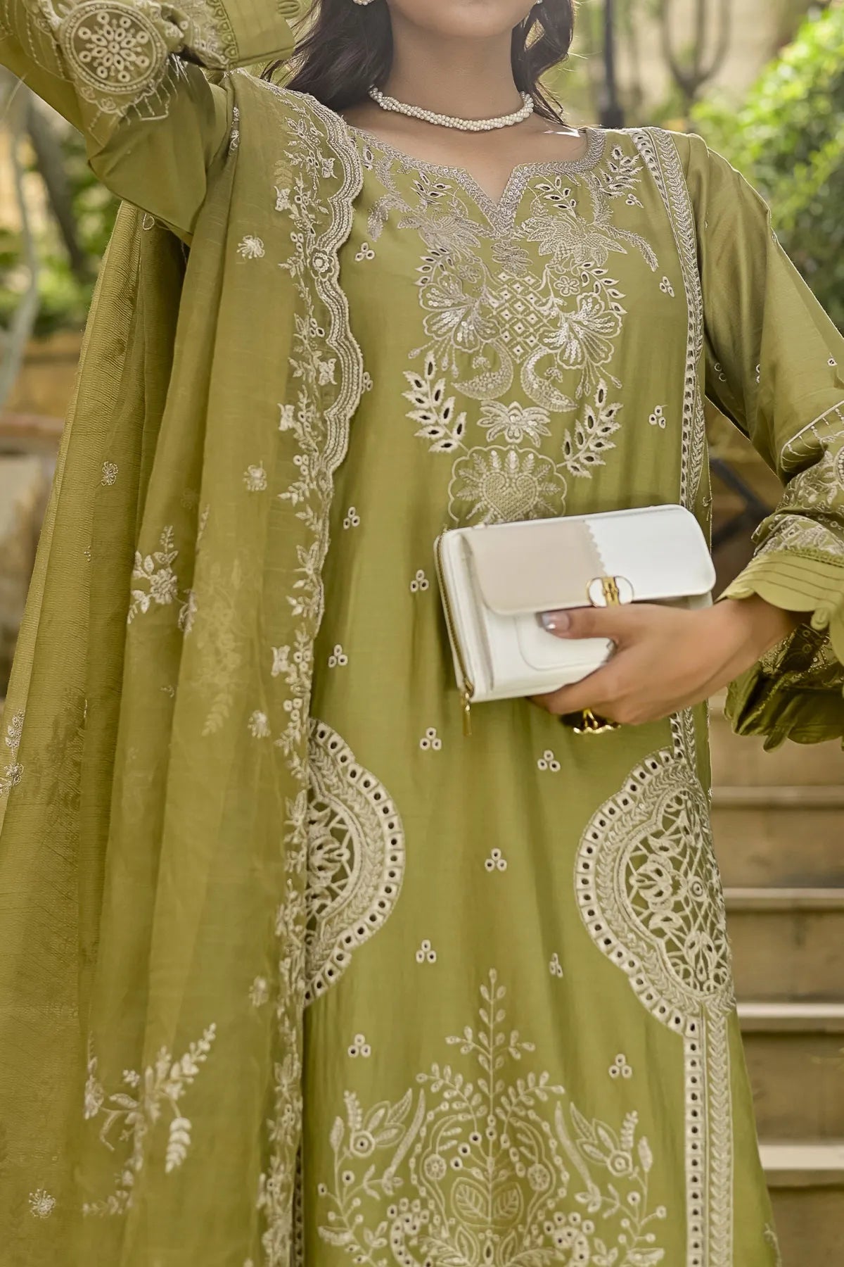 WOMEN'S-3 PIECE EMBROIDERY COTTON | CTN-450