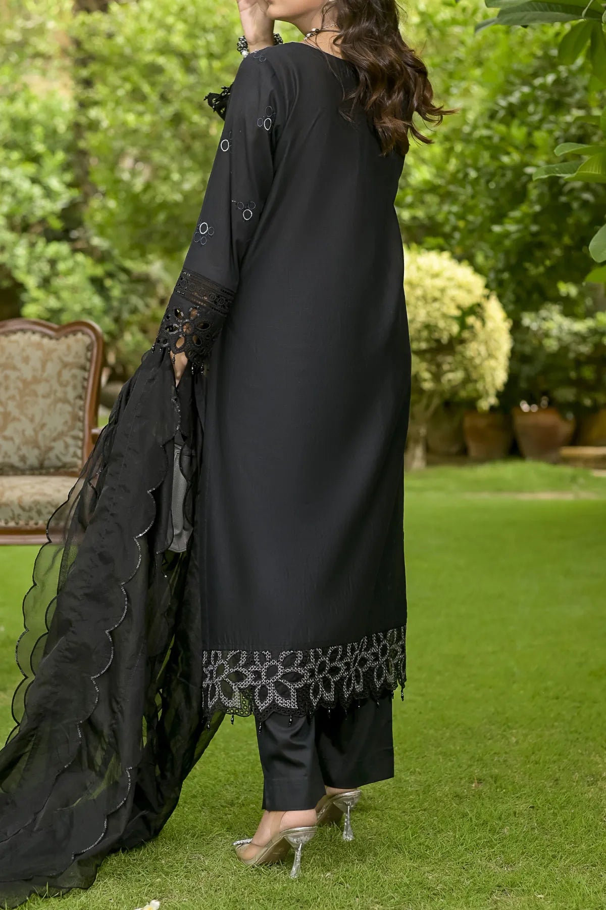 WOMEN'S-3 PIECE EMBROIDERY COTTON | CTN-458