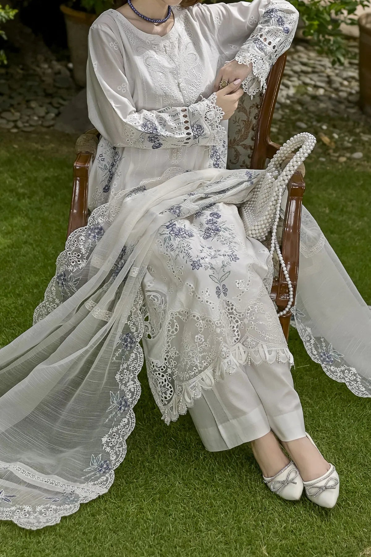 WOMEN'S-3 PIECE EMBROIDERY COTTON | CTN-459