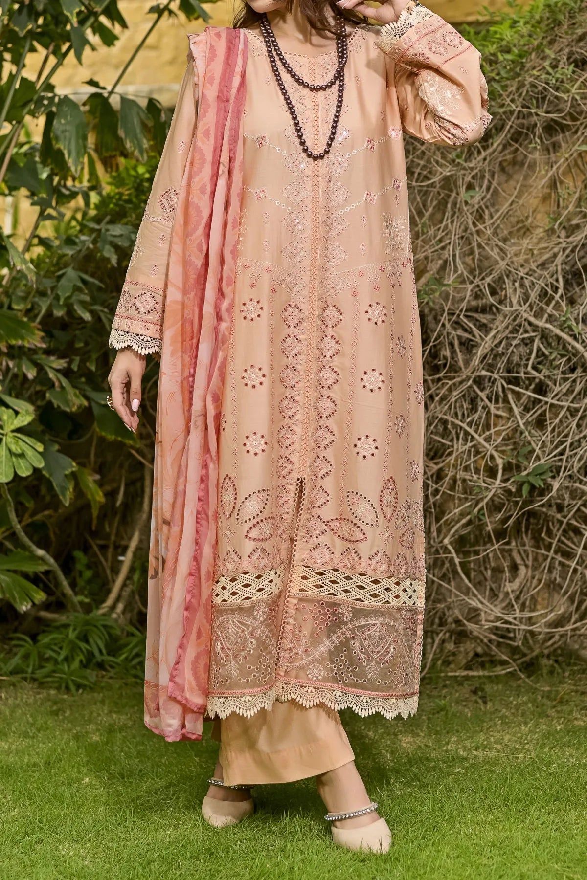 WOMEN'S-3 PIECE EMBROIDERY COTTON | CTN-460