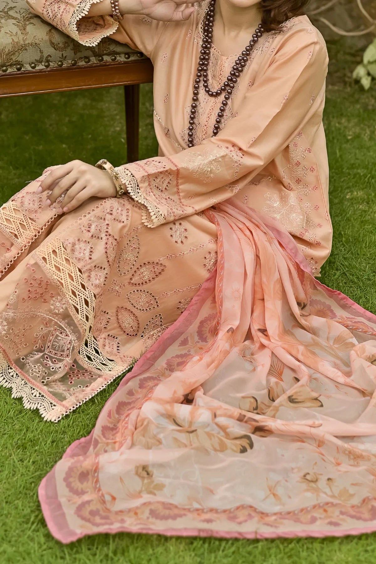 WOMEN'S-3 PIECE EMBROIDERY COTTON | CTN-460