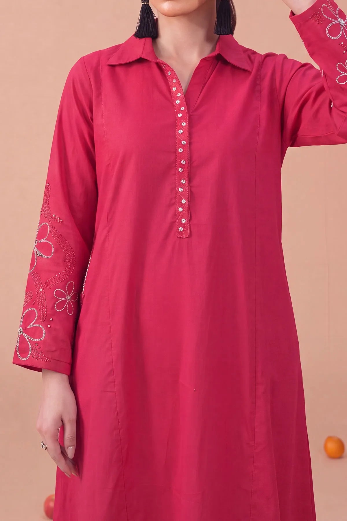 WOMEN'S-1 PIECE EMBROIDERY COTTON | CTNK-36