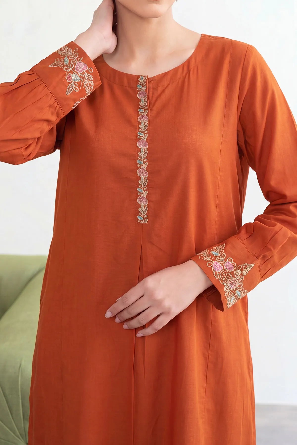 WOMEN'S-1 PIECE EMBROIDERY COTTON | CTNK-39