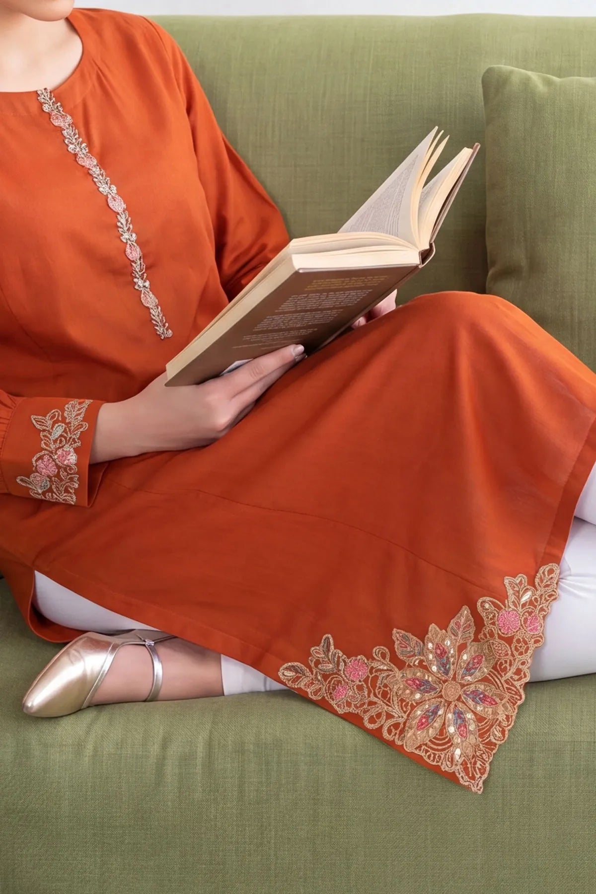 WOMEN'S-1 PIECE EMBROIDERY COTTON | CTNK-39