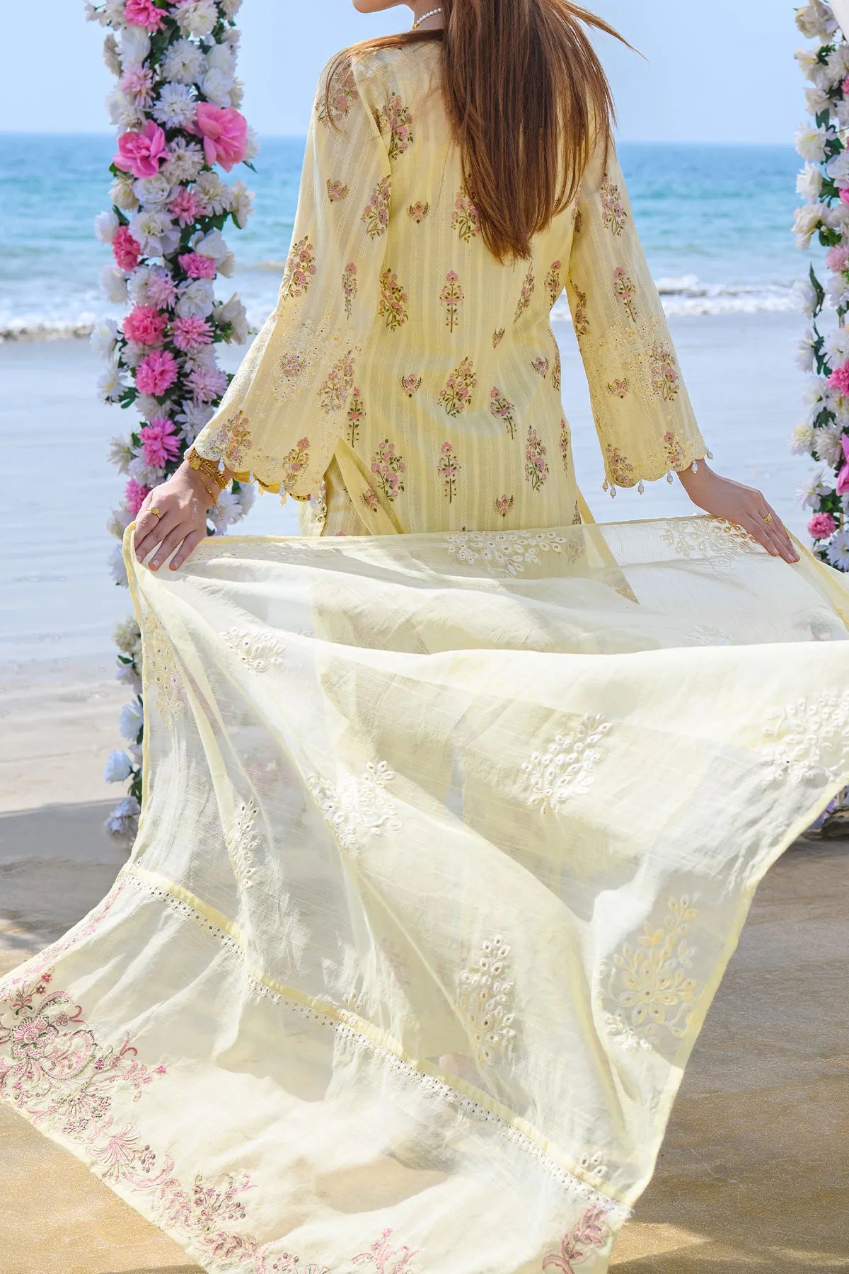 WOMEN'S-3 PIECE EMBROIDERY LAWN | DPC-382