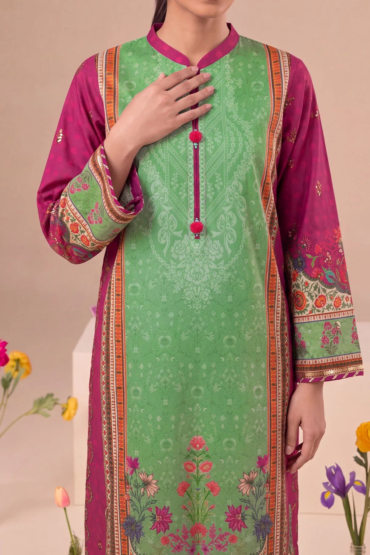 2 PIECE DIGTAL PRINT LAWN | DPC-463