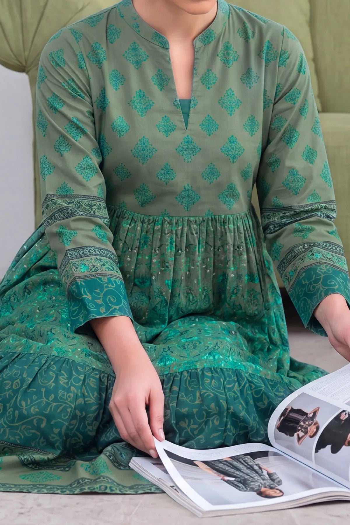 1 PIECE DIGITAL PRINT KURTI | DPCK-175