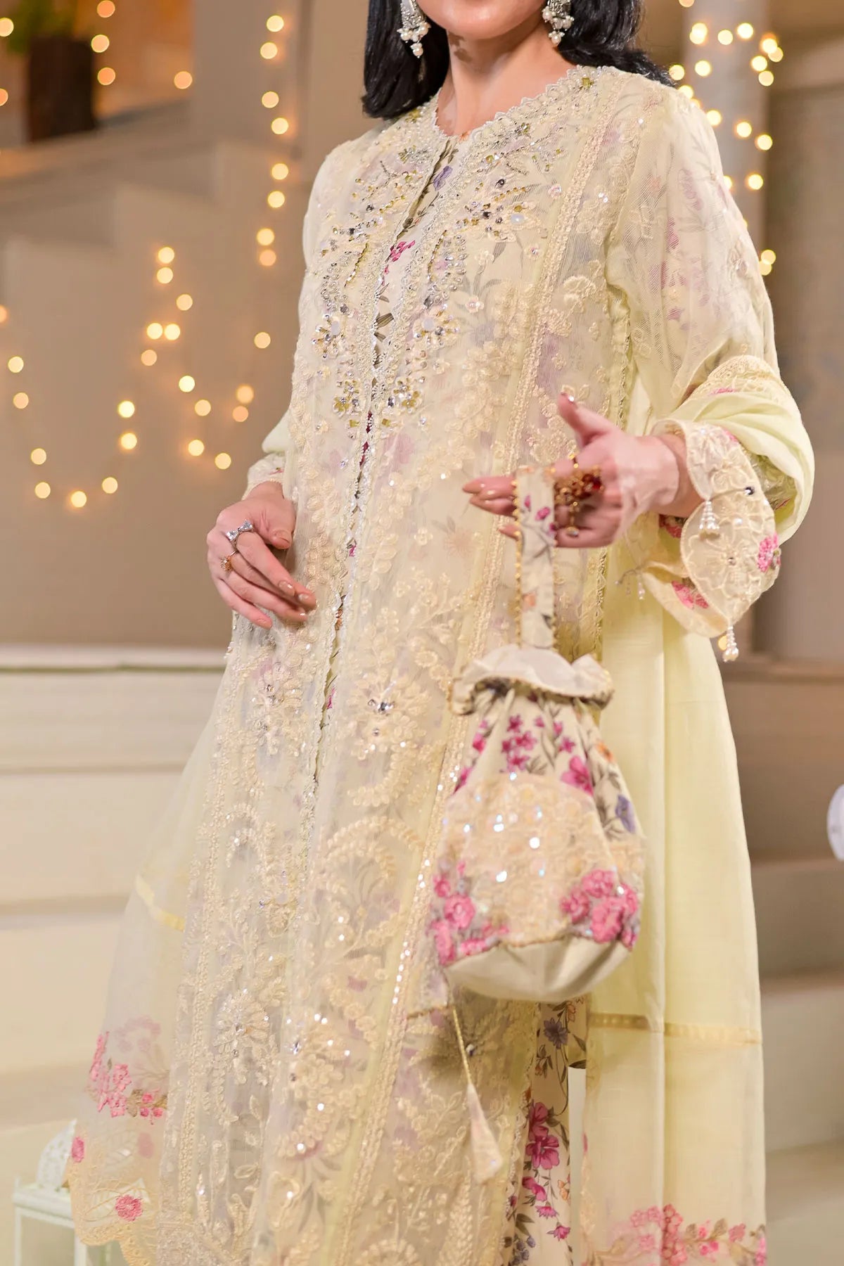 WOMEN'S-3 PIECE PRINTED RAW SILK | DPV-230