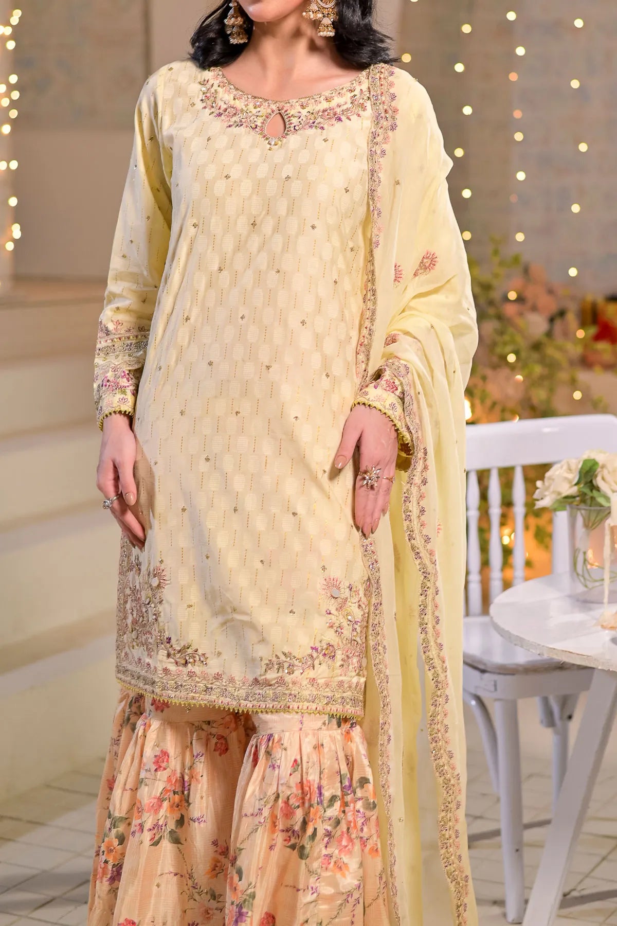 WOMEN'S-3 PIECE  PRINTED RAW SILK | DPV-240