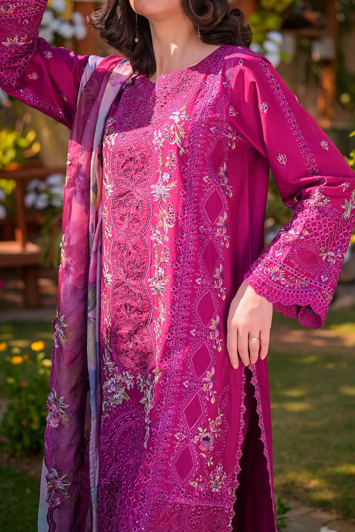 WOMEN'S-3 PIECE EMBROIDERY COTTON | CTN-464