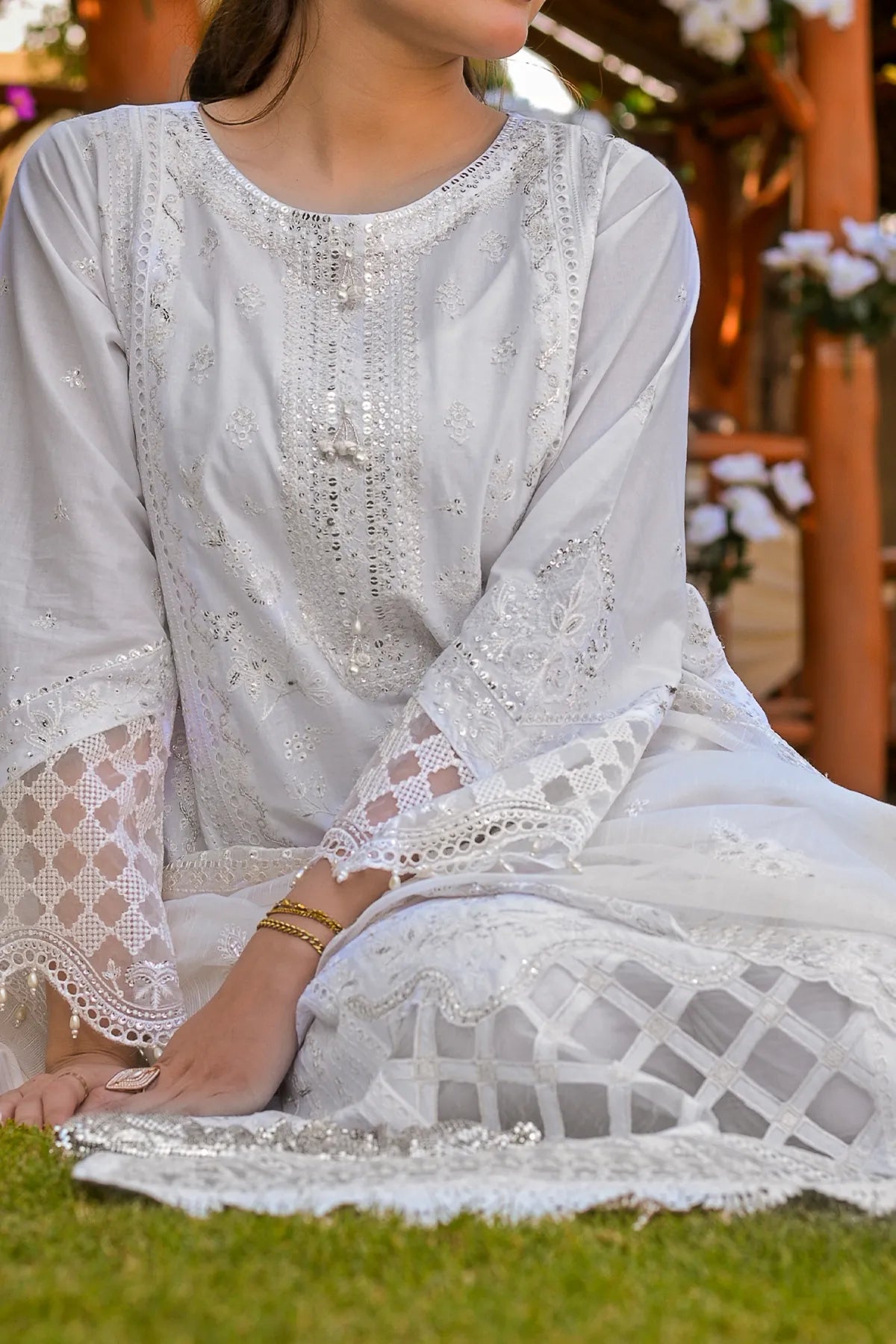 WOMEN'S-3 PIECE EMBROIDERY COTTON | CTN-466