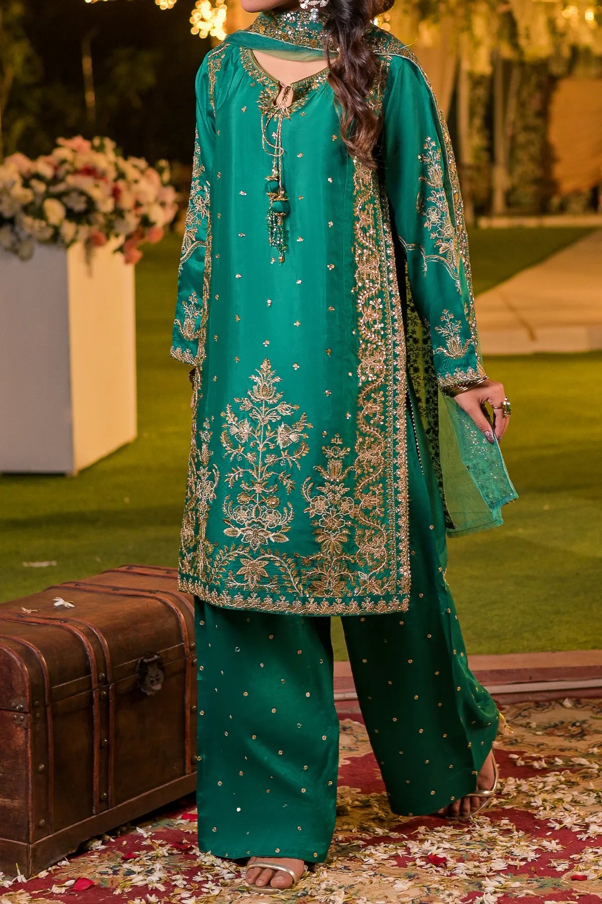 WOMEN'S-3 PIECE EMBROIDERY VISCOSE| VS-585