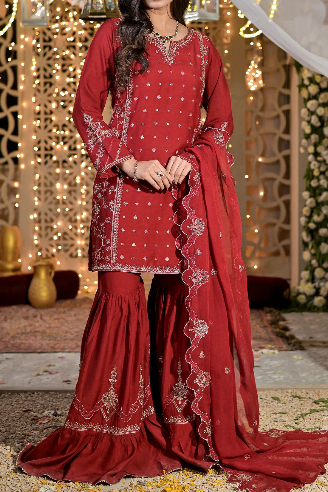 WOMEN'S-3 PIECE EMBROIDERY VISCOSE| VS-586