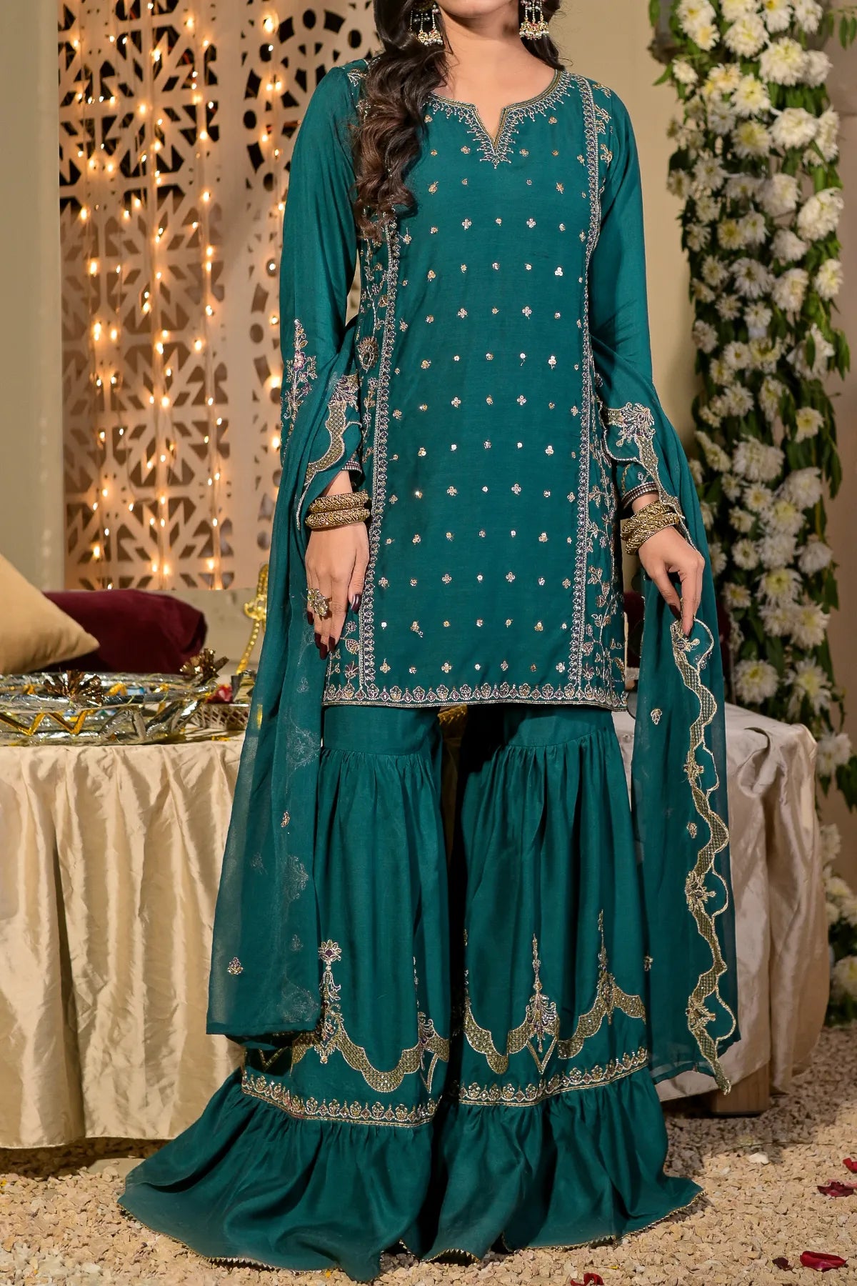WOMEN'S-3 PIECE EMBROIDERY VISCOSE| VS-586