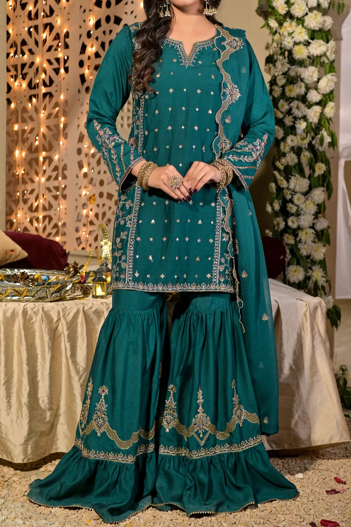WOMEN'S-3 PIECE EMBROIDERY VISCOSE| VS-586