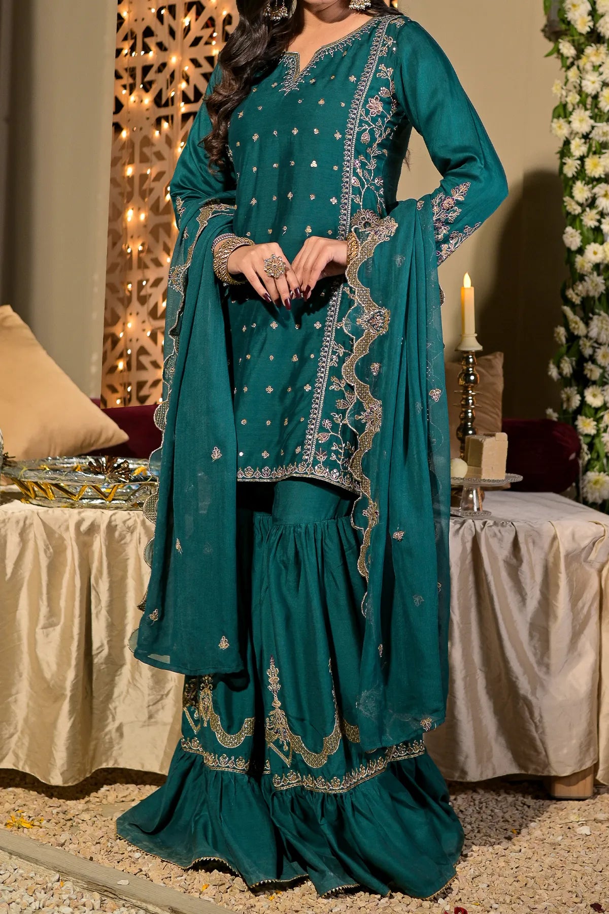 WOMEN'S-3 PIECE EMBROIDERY VISCOSE| VS-586