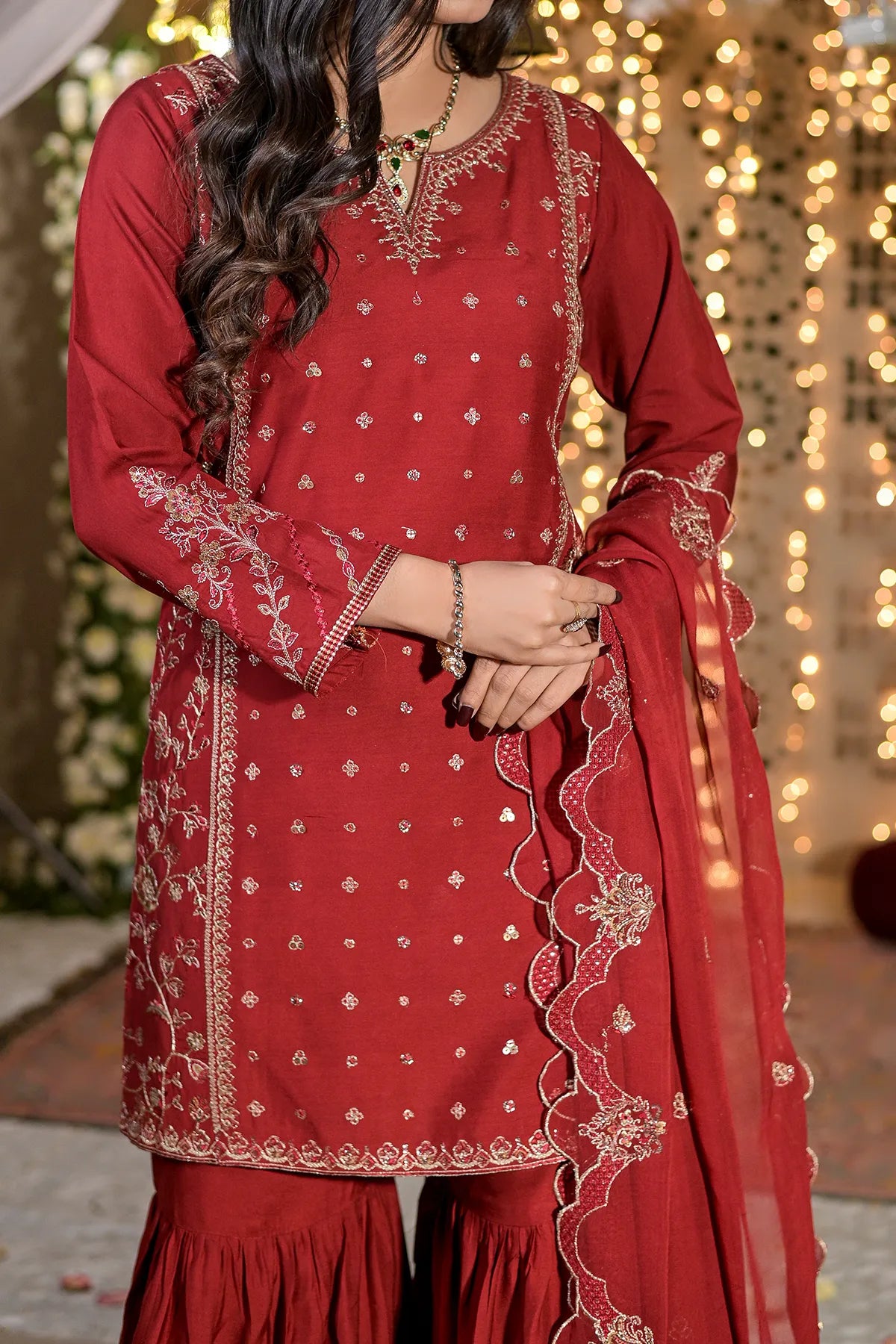 WOMEN'S-3 PIECE EMBROIDERY VISCOSE| VS-586