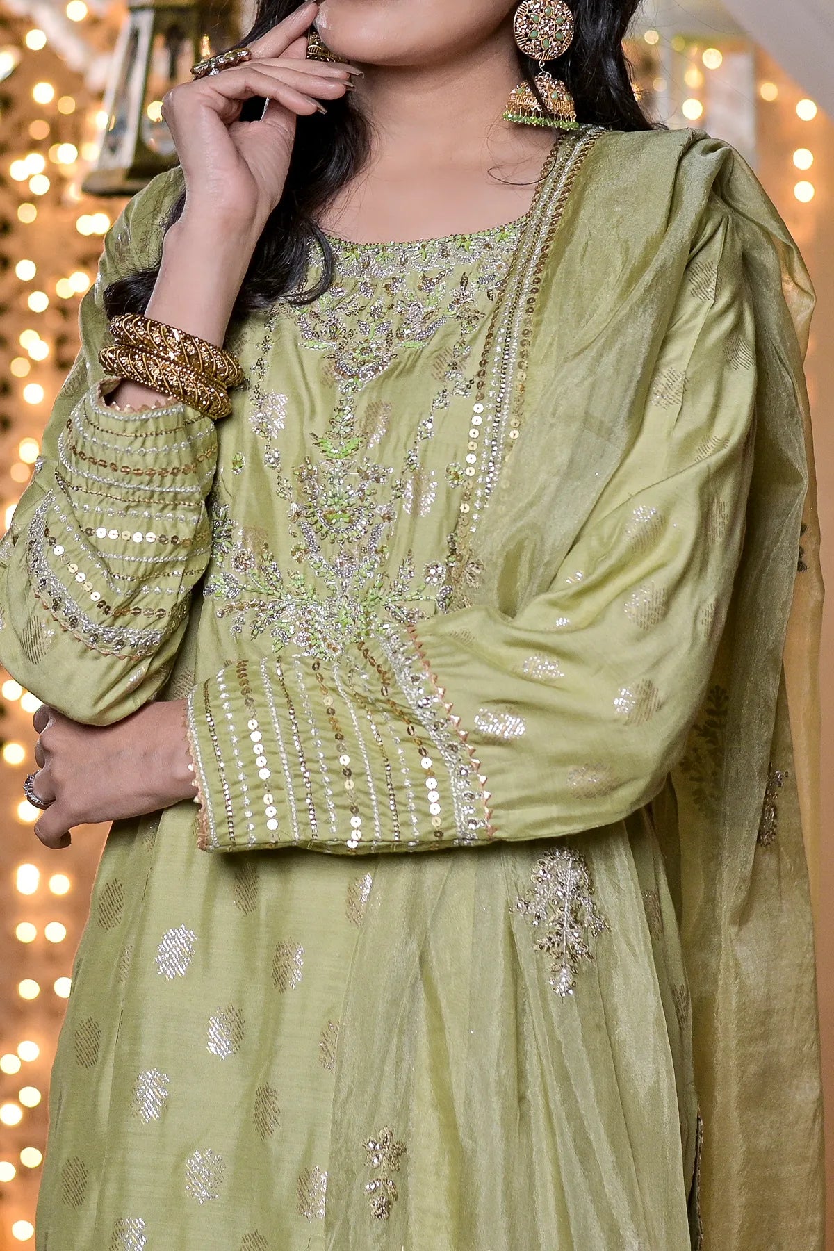 WOMEN'S-3 PIECE EMBROIDERY VISCOSE| VS-596