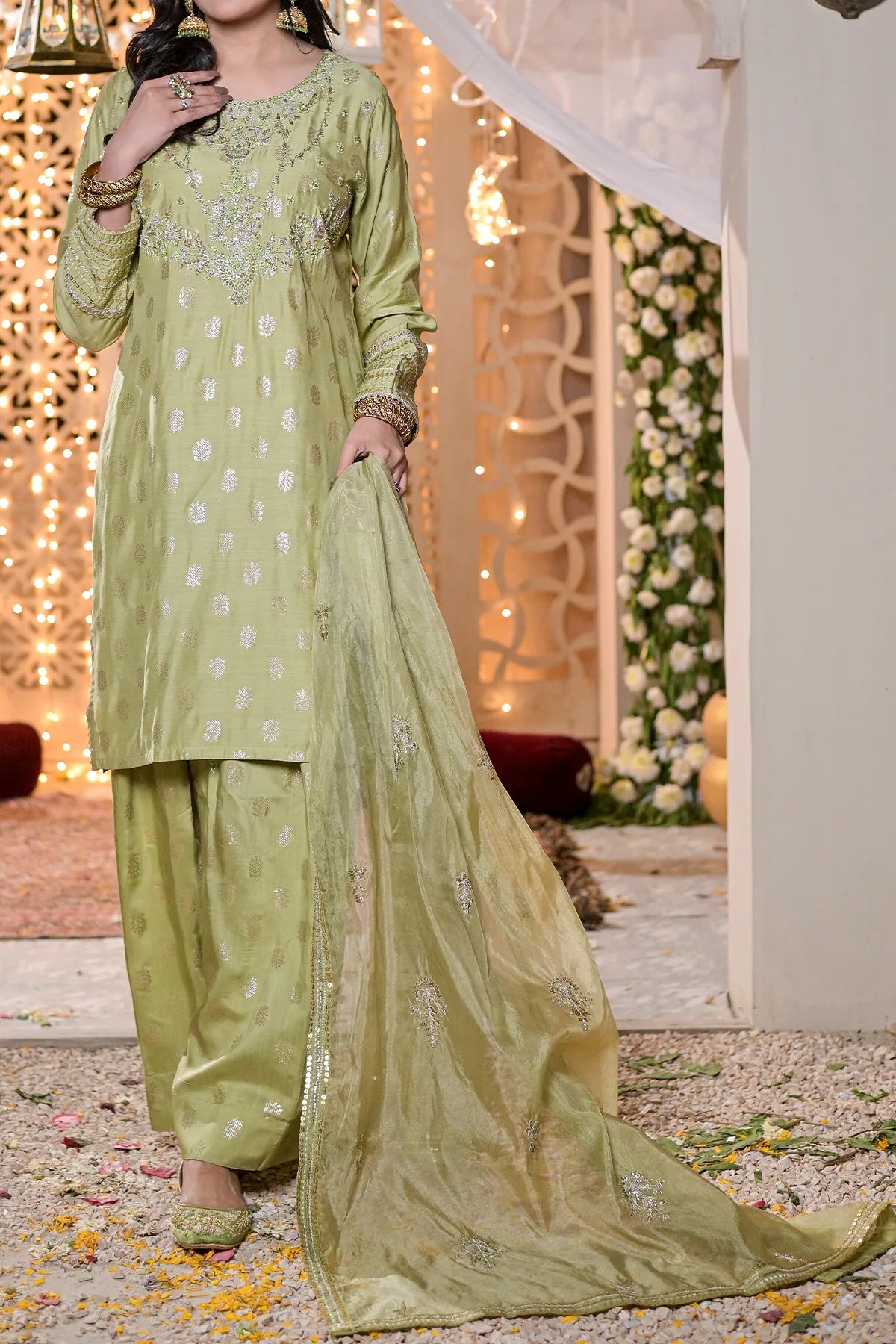 WOMEN'S-3 PIECE EMBROIDERY VISCOSE| VS-596