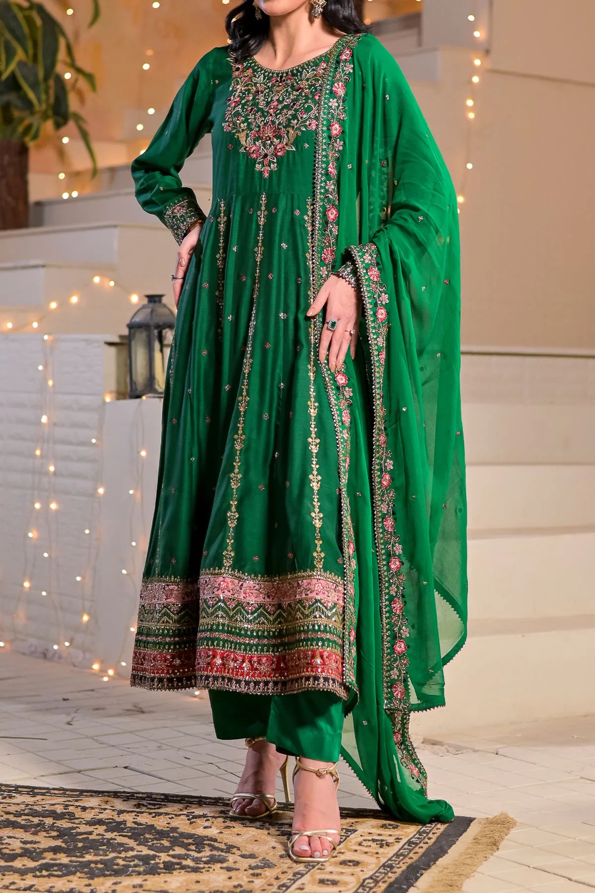 WOMEN'S-3 PIECE EMBROIDERY VISCOSE | VS-600